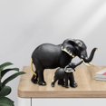 thumbnail image 4 of Estatua de moderna, estatua de Animal, decorativo, adornos de oficina, figurita hecha para de jardín, soporte de TV, negro hijo Gloria Estatuilla de elefante, 4 of 8