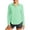WQR1-Mint Green, variant on Womens UPF 50+ Long Sleeve Sun Shirts UV Sun Protection Quick Dry Collar Tops Hiking Outdoor Travel Button Down Shirt