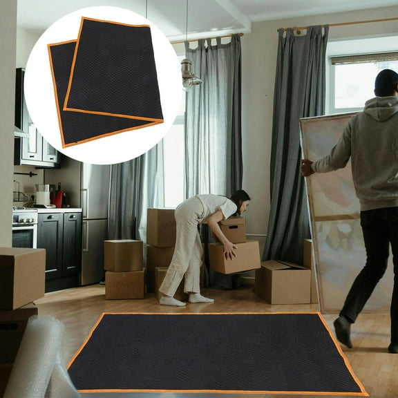 YOSADIER Quilted Moving Blankets Black Nonwovens Dust Prevention Homeowners Moving Supplies 1Pack