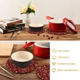 thumbnail image 6 of Coolnut Christmas Snowflakes Pot Holder Set of 2, Heat Resistant Round Cotton Hot Pads Table Mats Trivets for Hot Dishes/Pot/Bowl/Teapot/Hot Pot Holders, 7"+ 9", 6 of 6