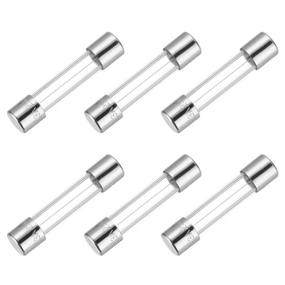 Uxcell 6.3A 250V Glass Fuse 5x20mm Time Delay Fuse UL Listed Slow Blow Fuse for Home Appliances(Pack of 6)