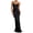 Black, variant on Women's Floral Lace Maxi Dress, Spaghetti Strap Corset Bustier Bodycon Gown, Formal Evening Dresses for Wedding, Prom, Party & Special Occasion(Red/L)