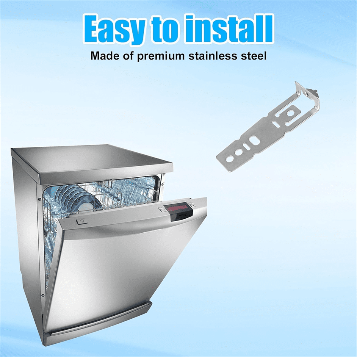 2Pcs Dishwasher Mounting Fastening Bracket, WD01X27759 Quartz Countertop Install Clips