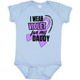 thumbnail image 3 of Inktastic I Wear Violet for My Daddy Hodgkins Lymphoma Awareness Boys or Girls Baby Bodysuit, 3 of 5