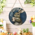 thumbnail image 1 of Adornos de Pascua, regalos de Pascua, adornos de madera de conejo de Pascua, ideales para puertas, paredes, ventanas y decoración del hogar., 1 of 6