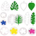 thumbnail image 1 of Set of 7 cookie cutters in the shape of a leaf and tropical flower for sugar paste, candies, cake decoration, 1 of 5