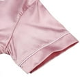 thumbnail image 6 of Little Girls Boys Button Down Pajama Sets Kids Satin Silk Short Sleeve Sleepwear 4-14Y, 6 of 8