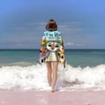 thumbnail image 2 of Roca Puffin Toalla de playa de secado rápido con diseño temático, regalo para mujeres y niñas, ideal para cumpleaños, fans, amantes de la música, uso en la playa o al aire libre, 78 × 180 cm, 2 of 6
