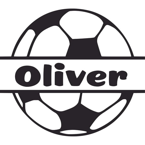 Soccer Sports Ball Player Athelete Customized Wall Decal - Custom Vinyl Wall Art - Personalized Name - Baby Girls Boys Kids Bedroom Wall Decal Room Decor Wall Stickers Decoration Size (30x30 inch)