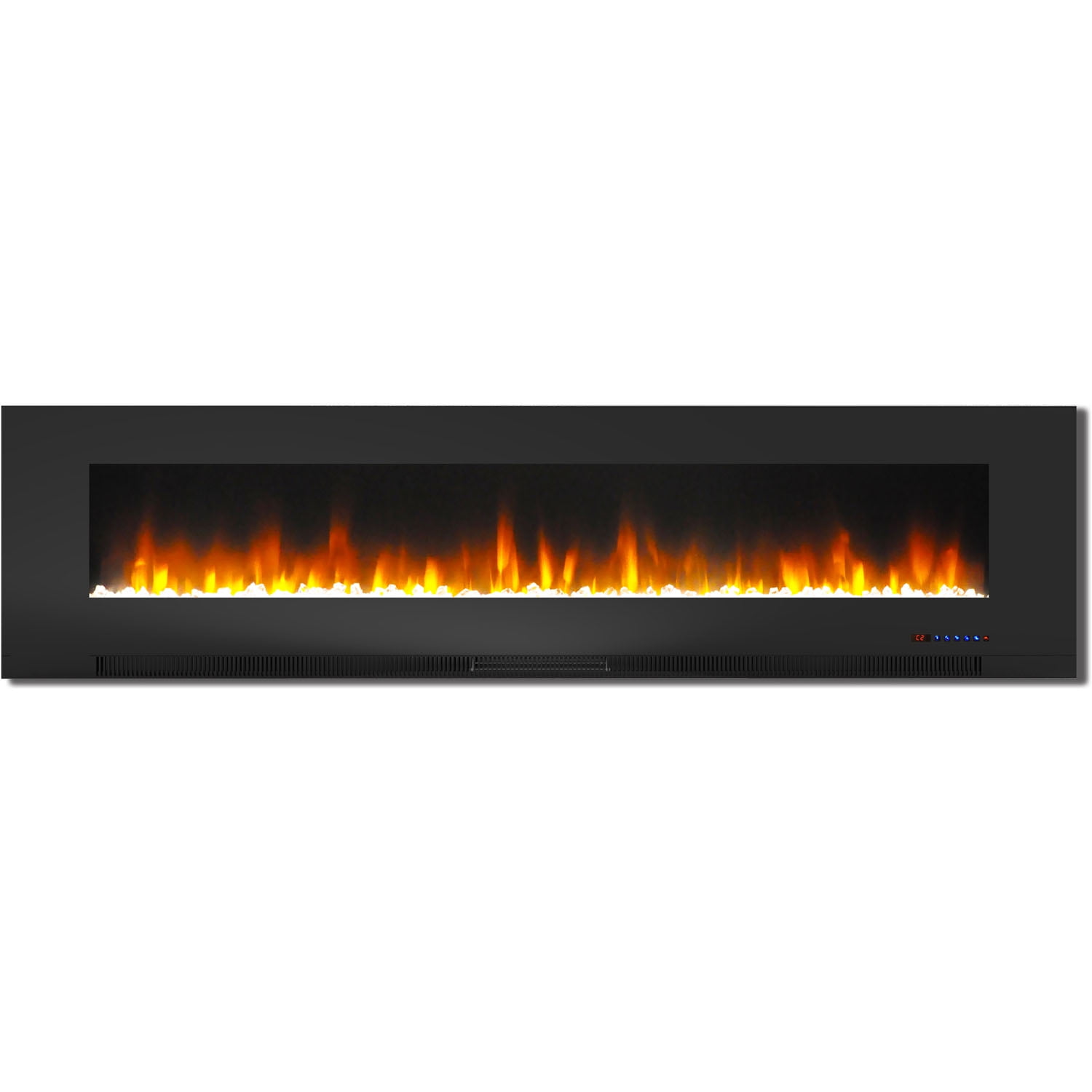 Cambridge 78 Wall Mount Electric Fireplace Heater With Multi Color Cambridge 78 Wall Mount Electric Fireplace Heater With Multi Color Led Flames And Crystal Rock Display Com