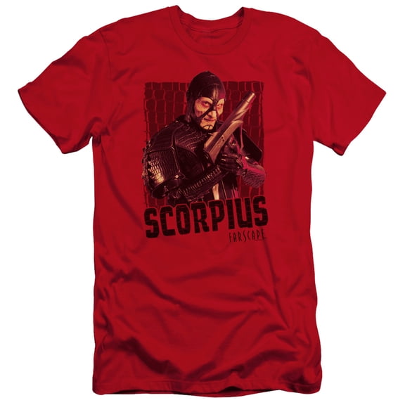 Farscape Scorpius Premium Canvas Adult Slim Fit 30/1 T-Shirt Red