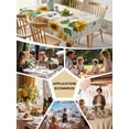 thumbnail image 5 of Sunflowers Table Cloth, Waterproof Tablecloth for Square Tables, Yellow Floral Bees Green Leaves Watercolor Reusable Washable Fabric Table Cover for Restaurant Kitchen Dining Tables 54"x54", 5 of 9