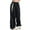 Black Pants, variant on Qetyuw Women's Parachute Pants Side Striped Track Pants Wide Leg Baggy Sweatpants Elastic High Waist Joggers Fashion Lightweight Sports Streetwear Trousers
