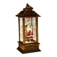 thumbnail image 1 of Linterna portátil navideña brillante, linterna iluminada, luz decorativa navideña, adornos navideños Papa Noel, 1 of 9