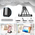 thumbnail image 5 of SAYEEC Black 360°Rotatable 5-Compartment Desktop Pen Holder Organizer with Phone Stand for Office Home, 5 of 8