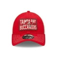 thumbnail image 2 of Men's New Era Red/Natural Tampa Bay Buccaneers Devoted Trucker 9TWENTY Snapback Hat, 2 of 6