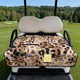 thumbnail image 2 of Psesaysky Golf Cart Seat Covers (With an extra handle) Seat Blanket, with 4 Front Pockets, Fits for EZGO, Yamaha, Club Car, Epic and Other 2 Person Seats, All Seasons (Brown Leopard), 2 of 8