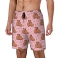 thumbnail image 2 of Fotbe Heart Capybara Men’s Swim Trunks Quick Dry Swim Shorts Board Shorts with Mesh Lining-Large, 2 of 9
