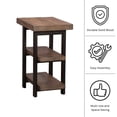 thumbnail image 5 of Alaterre Furniture Pomona Industrial Natural 2-Shelf Solid Pine Wood End Table with Metal Legs, Rustic Natural, 5 of 13
