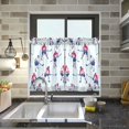 thumbnail image 4 of Yayeee Kitchen Curtains Tier Pair Light Filtering 27"x24" Rod Pocket Short Cafe Window Panel, Blue Ice Hockey, 4 of 7