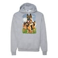 thumbnail image 1 of Wild Bobby, German Shepherd Dog Animal Pet Lover, Dog Lover, Unisex Graphic Hoodie Sweatshirt, Heather Grey, Medium, 1 of 3