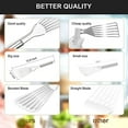 thumbnail image 5 of 2-Piece Cualork Fish Spatula, Up  Metal Spatula, Big Size Spatula Stainless Steel, Premium Kitchen Spatula Set, Thickness Blade Spatulas Turner for Cooking, Flipping, Turning, Frying and Grilling, 5 of 7