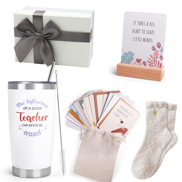 Set de regalo UAREHIBY Teacher Appreciation con vaso de 600 ml