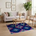 thumbnail image 3 of ODIKA 4'x6' Washable Area Rug Non-Slip, Chair-Friendly, Flatwoven Abstract Geometric Person Contemporary Book Aesthetic for Home Office, Under Desk, 3 of 7