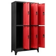 thumbnail image 5 of vidaXL Locker Cabinet Anthracite and Red 35.4"x17.7"x70.9" Steel, 5 of 8