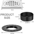 thumbnail image 4 of UNI-DRAIN Shower Drain Square 4 Inch with Flange Drain Grate Kit Replacement 304 Stainless Steel Compatible with Schluter Systems kerdi Shower Drain CUPC Certification Chrome Plated, 4 of 5
