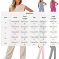thumbnail image 2 of Lounge Sets for Women Casual 2 Piece Drawstring Long Pants with Pockets Round Neck Sleeveless High Elasticity Loose Set, 2 of 4