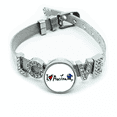 thumbnail image 1 of I Love Australia palabra bandera amor corazón ilustración Pulsera pulsera pulsera de cristal amor pulsera ajustable, 1 of 2
