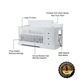 thumbnail image 3 of Sorelle Furniture Portofino Traditional Pine Wood Crib & Changer in White, 3 of 4