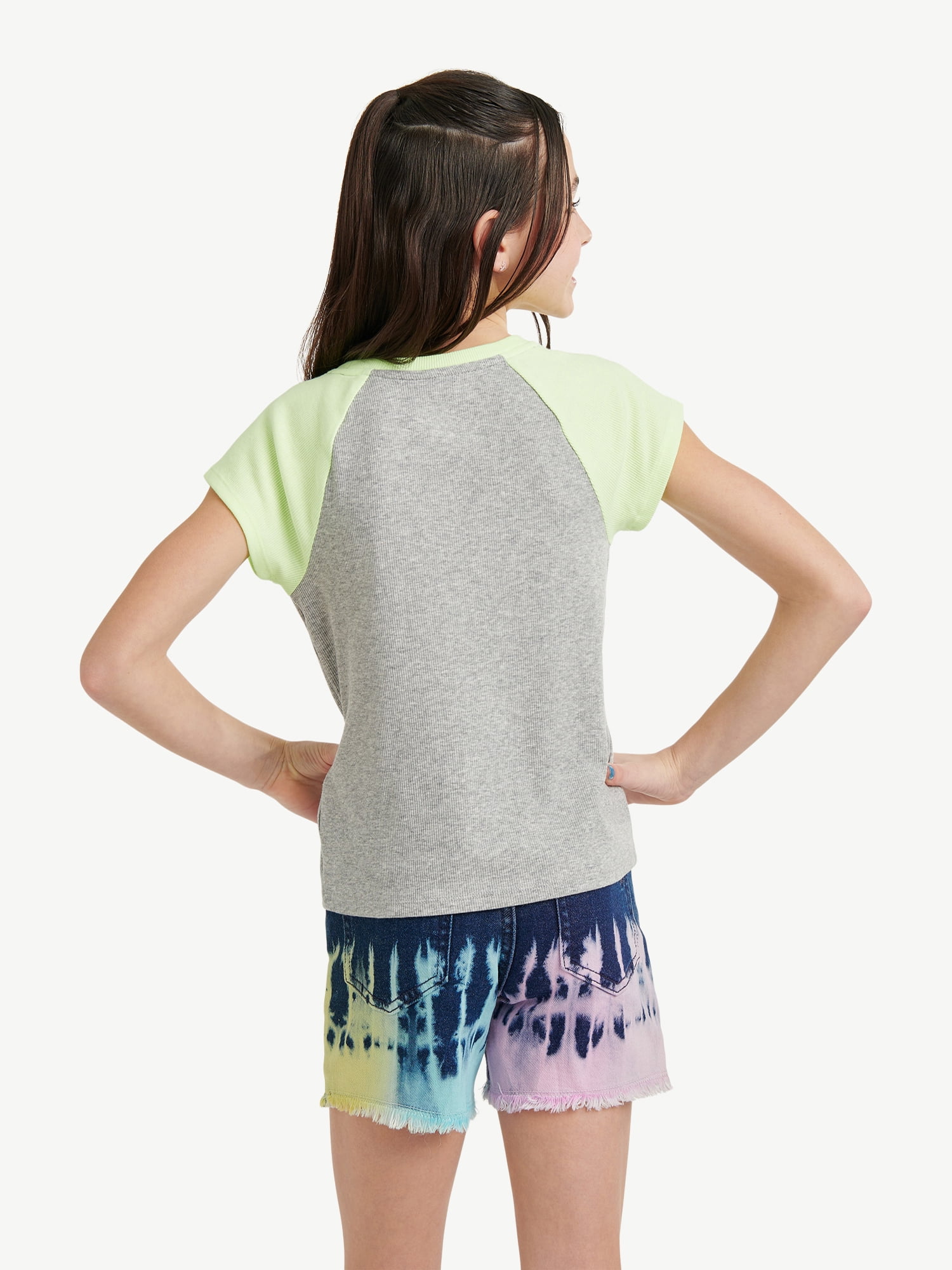 Justice Girls Colorblock Graphic T-Shirt, Sizes XS-XLP