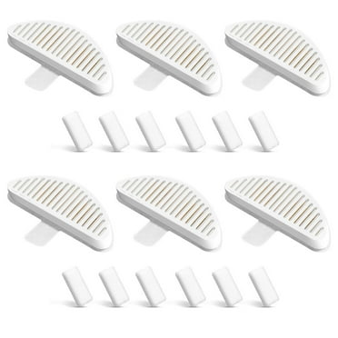 Cat Fountain Filters, 6 Pack Replacement Filters & 12 Pack Replacement Filter Sponges for 67Oz/2L Automatic Pet Fountain