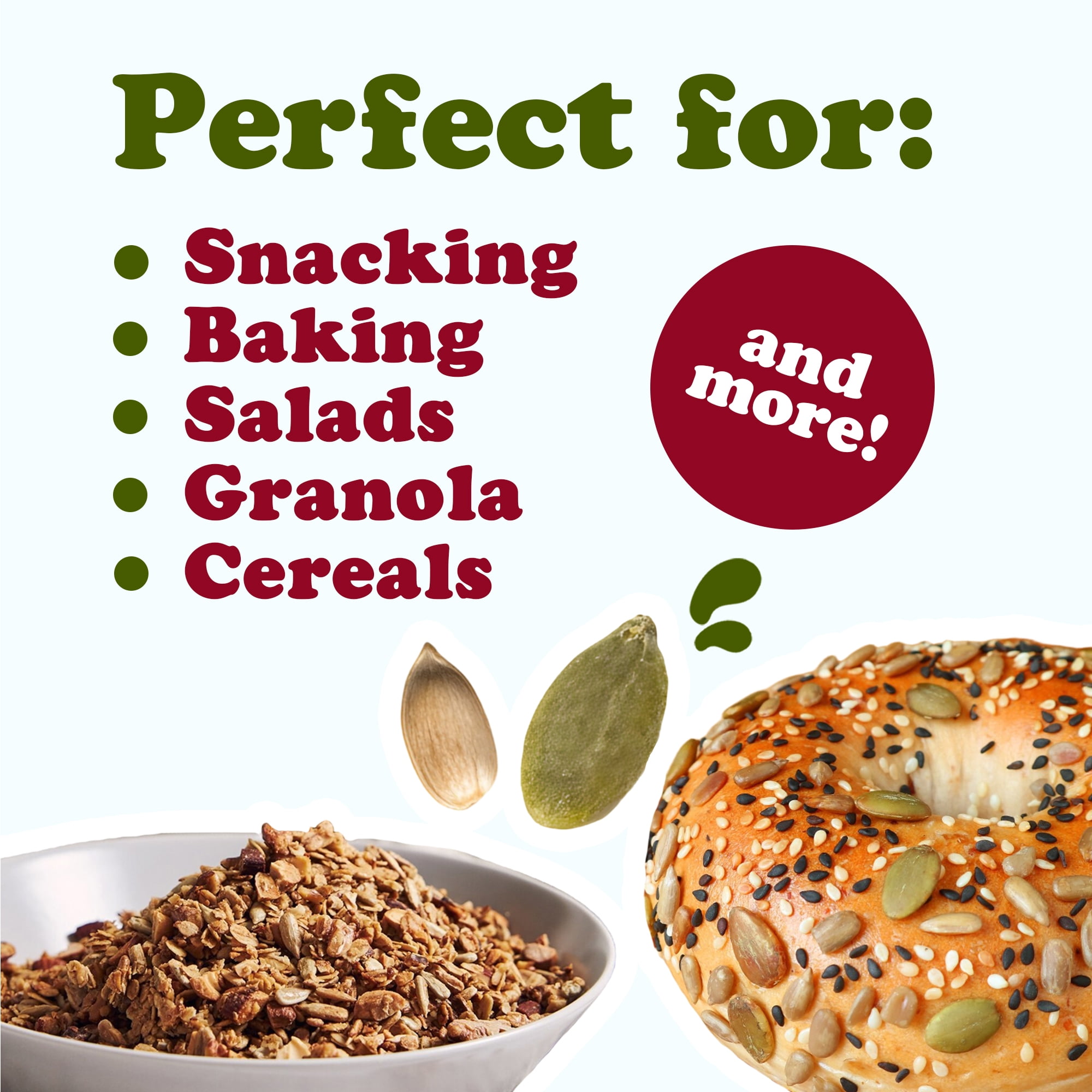 Sunflower and Pumpkin Seed Mix, 4 Pounds – Natural Snack, Rich in Protein, Perfect for Snacking, Baking and Salads, Raw, Vegan, Kosher, Bulk - by Food to Live