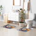 thumbnail image 6 of Ryvnso Abstract Swirl Bathroom Shaggy Rugs Toilet Rectangle Mat Soft Contour Rug 24"x16", 6 of 9