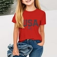 thumbnail image 2 of Taqqpue Toddler Kids American Flag Shirt 4th of July T Shirt Casual Cotton Short Sleeve Patriotic Tees for Girls Boys 2-13 Years, 2 of 4