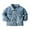Blue, variant on Hessimy Girls Denim Jacket Ripped Flap Pocket Button Front Long Sleeve Collared Jean Trucker Jackets For Toddler Kids Bed Jacket Baby Jacket Girls Jacket Baseball Jersey (Blue,12-18 Months)