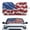 American Flag Pattern, variant on HUIACONG Cowboy Foldable Windshield Sun Shade for Automotive Small & Medium Cars Auto Sun Heat and UV Rays Blocker UV Blocking Foldable Sunshade
