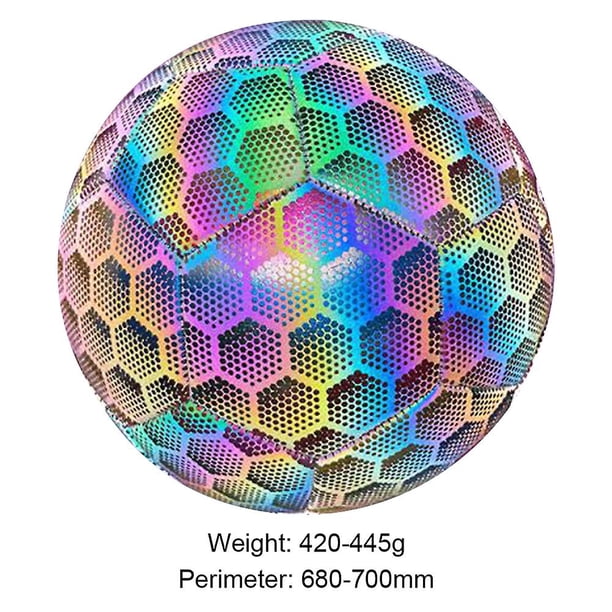 2023 Nuevo estilo Balón de fútbol luminoso Balón de fútbol reflectante con brillo nocturno Tamaño 4 5 Balones antideslizantes de PU Balones de entrenamiento para adultos y niños Fútbol