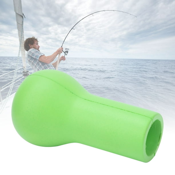 Gupbes 3.8cm Caliber Green Fishing Rod Holder, Portable EVA Fishing Rod Butt  For A Real Fishing Fighter 