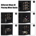 thumbnail image 3 of Jotoa Buffet Cabinet, Farmhouse Coffee Wine Bar Cabinet with Detachable Rack and Glass Holder, Mesh Door, Liquor Coffee Bar Cupboard, Black, 3 of 6