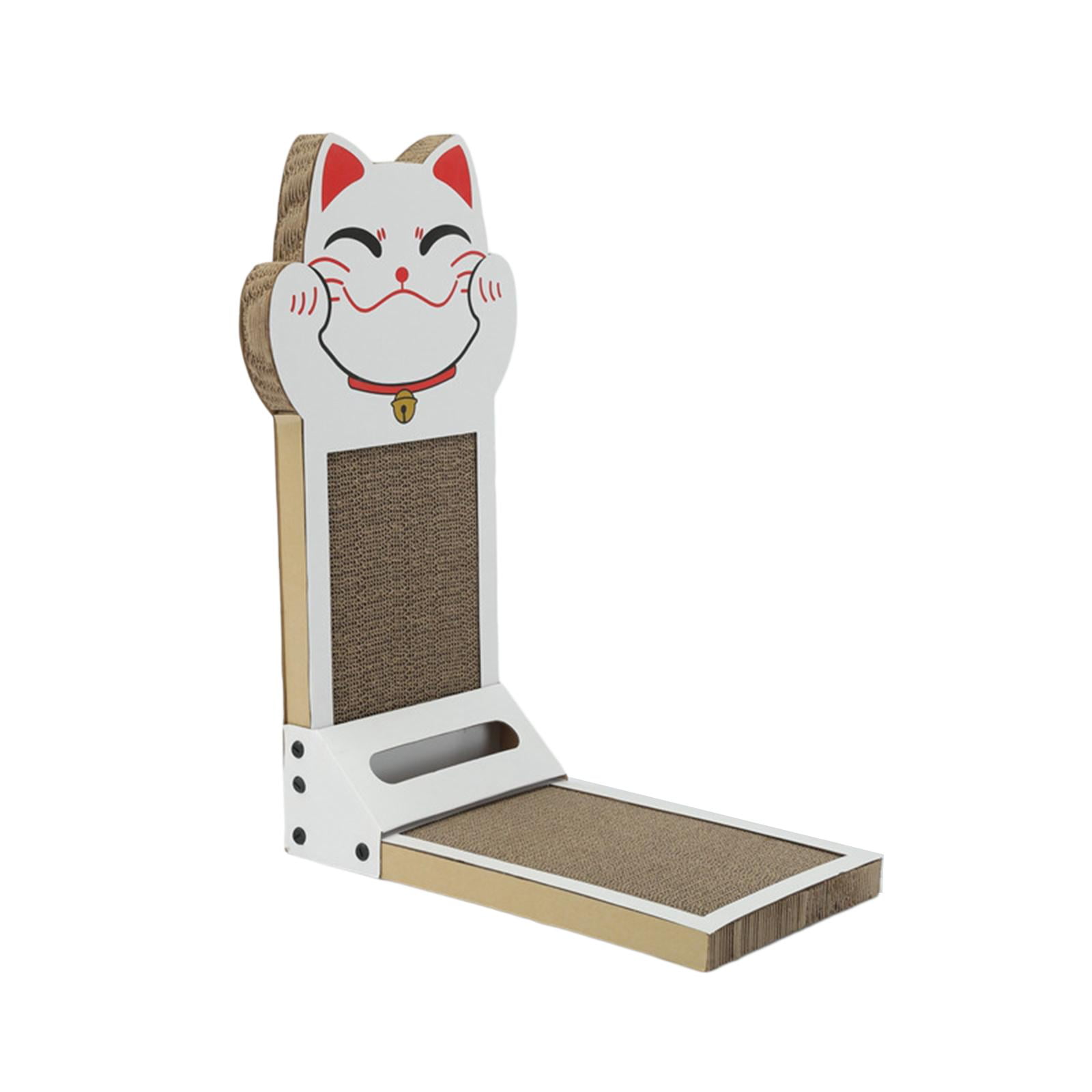 Vertical Cat Scratcher,Vertical Standing Cat Scratcher Scratching Board,Durable Cardboard Cats Scratcher Lounge Bed,Furniture Protector Decor Corrugated Paper,Cat Scratching Pad Scratch White