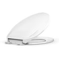 thumbnail image 2 of TROPOW Elongated Toilet Seat with Quick-Release and Quick-Attach, Plastic Toilet Seat with Soft Close, Never Loosen, Easy Install and Clean,White,Fits Most Elongated Toilets, 2 of 8