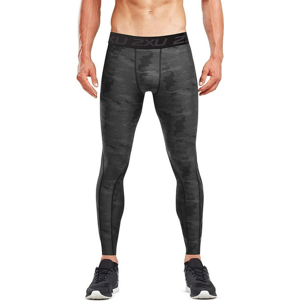 2XU Men's Accelerate Camo Compression Tights, Asphalt Charcoal/Nero,  X-Small, 100% Other Fibers By Visit the 2XU Store