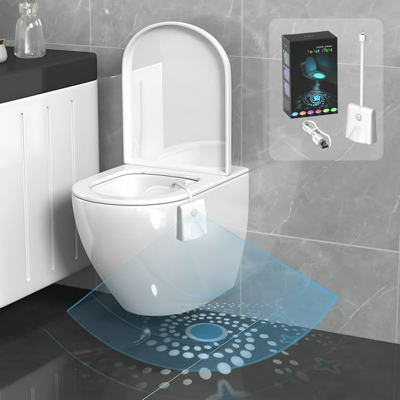 taicans Toilet Light Motion Sensor Rechargeable Toilet Night Light LED Glow Bowl Inside Toilet Light, Smart Night Light for Bathroom
