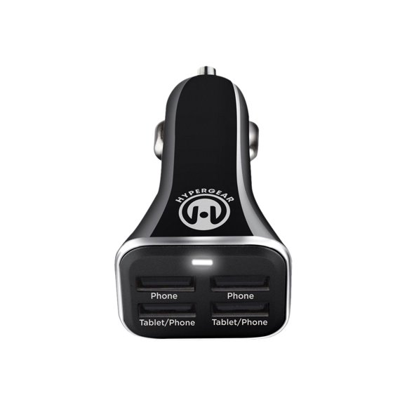 Hypergear - Car power adapter - 6.8 A - 4 output connectors (USB) - black
