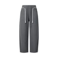 thumbnail image 7 of Gytharion Women's High Waist Wide Leg Joggers Solid Color Drawstring Loose Sweatpants with Pockets Casual Track Pants, 7 of 7