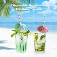 thumbnail image 3 of 50PCS Paraguas Sombrilla Pajitas desechables Degradables Tropicales Pajitas para beber yeacher Pajitas Desechables, 3 of 7